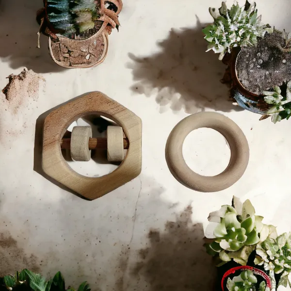 Baby_Chilling_Neem_Wooden_Rattle_&_Teether_Set_of_2_Toys-_Hexagon_&_Ring_Shape_s