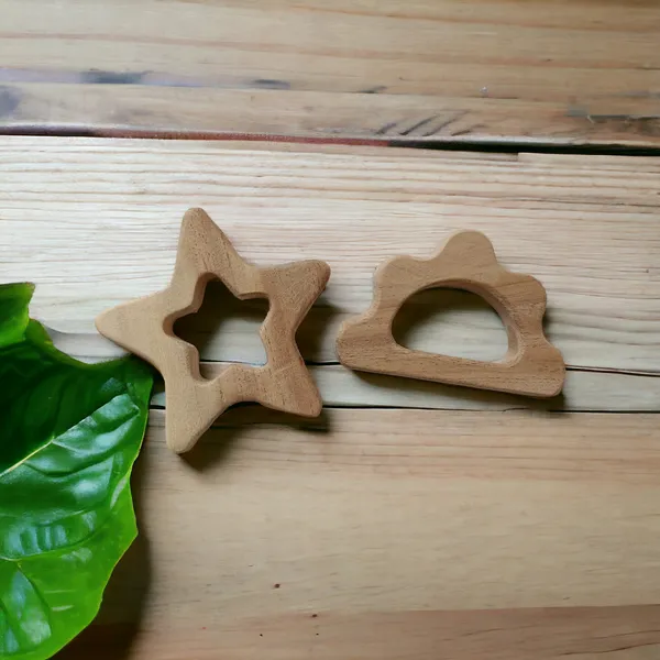 Set_of_2_Organic_Neem_Wooden_Teethers-_Star_&_Cloud_Shapes