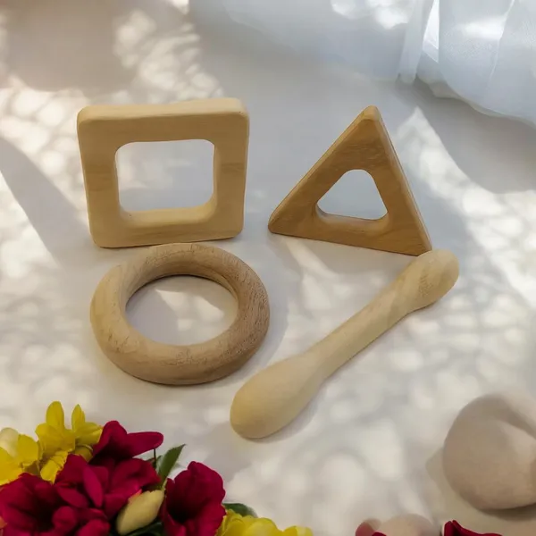 Pack_of_4_Neem_Wooden_Teethers_For_Babies_of_Age_0_To_3_Years_|_Dumbbell,_Ring,_Square_&_Triangle