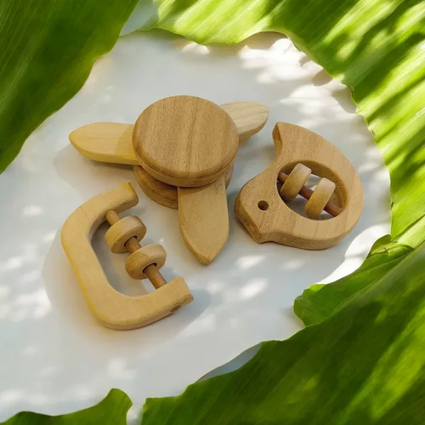 Neem_Wooden_Flower_Tumbler,_Dove_&_C_Shape_Rattles_for_Sensory_Development