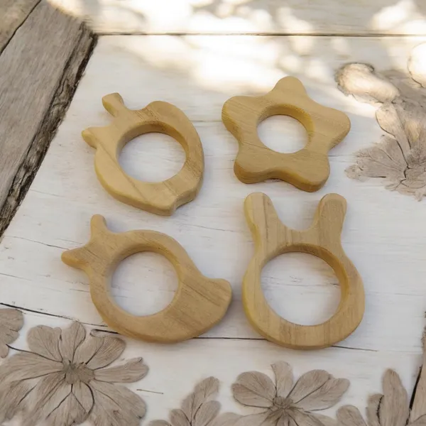 100%_Pure_Neem_Wooden_Teethers_For_Babies_Of_Age_0_To_3_Years_|_Apple,_Mango,_Flower_&_Bunny_Shapes