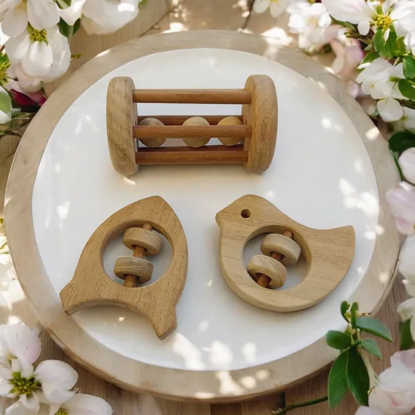 Neem_Wooden_Tumbler,_Dove_&_Rocket_Shaped_Rattle