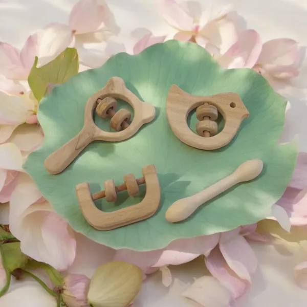 Beautiful_Dove,_Mickey_Head,_C_Shaped_Rattles_&_Dumbbell_Shaped_Teether_made_from_Pure_Neem_Wood