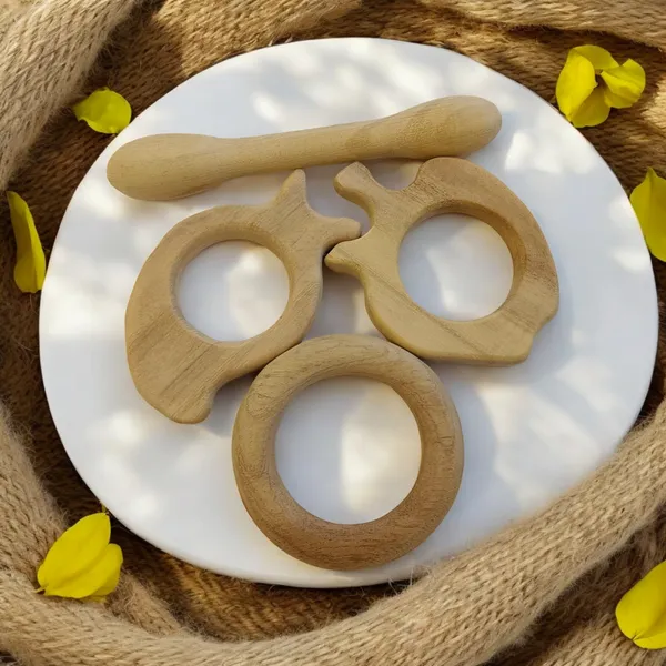 Baby_Neem_Wooden_Teethers_-_Apple,_Mango,_Dumbbell_&_Ring