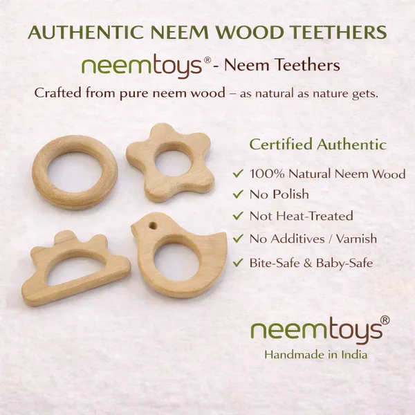 Pack_of_4_Neem_Wooden_Teethers_For_Babies_of_Age_0_To_3_Years_|_Ring,_Flower,_Dove_&_Cloud_Shapes