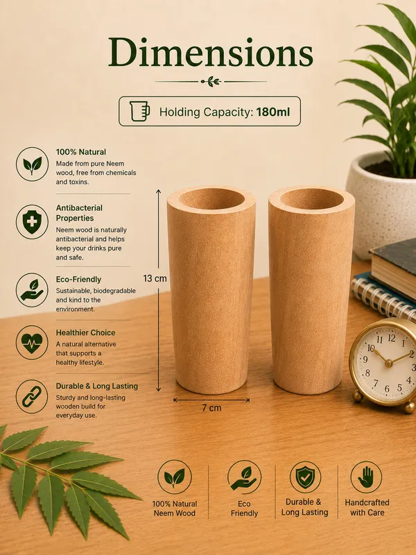 Set_of_2_Neem_Wooden_Tumblers_for_Water_&_Juices_–_13_cm_Height,_180_ml_|_Made_from_Natural_Neem_Wood_|_Anti-Bacterial_|_Handmade_|_Brown