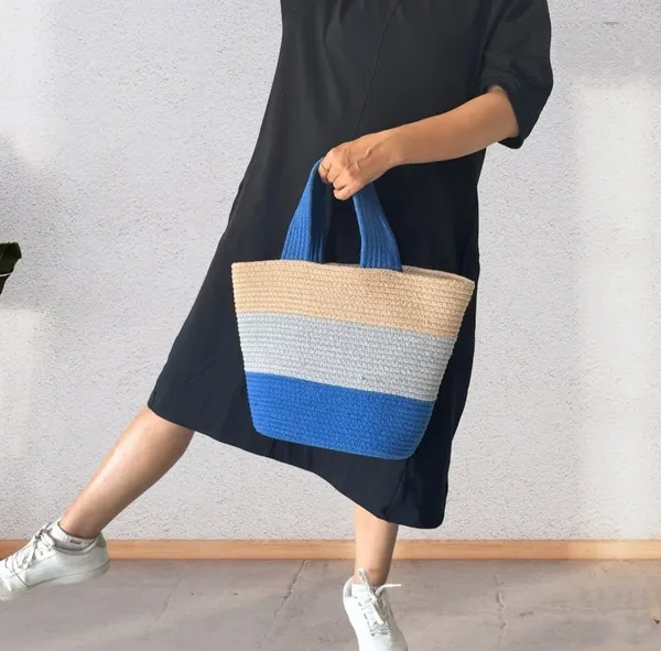 Cotton_Rope/_Jute_/Small_Dry_grass/Natural_Cane/Chic_Dry_Grass_Bag/Cotton_Rope_Woven_Bag_For_Women_Vibrant_Cotton_Rope_Handbag_Chic_Large_Tote_For_Women,Stylish_Carryall_&_Shoulder_Beige-Gray-Blue_Bag