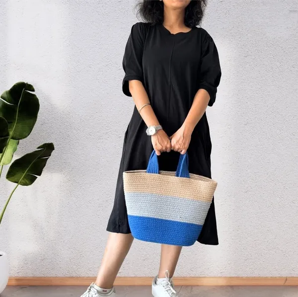 Cotton_Rope/_Jute_/Small_Dry_grass/Natural_Cane/Chic_Dry_Grass_Bag/Cotton_Rope_Woven_Bag_For_Women_Vibrant_Cotton_Rope_Handbag_Chic_Large_Tote_For_Women,Stylish_Carryall_&_Shoulder_Beige-Gray-Blue_Bag