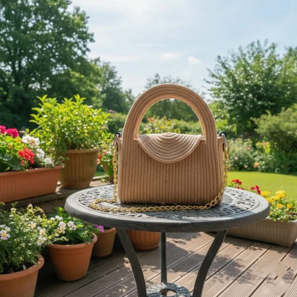 Cotton_rope_boho_fancy_handbag_stlish_handmade_.Handmade_cotton_cored_corssbody_Bags_small_purse_with_gold_chain_strap_and_strap_and_clasp,_Elegant_shoulder_bag,