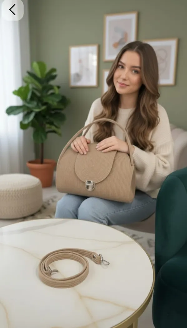 Cotton_rope_boho_fancy_handbag_stlish_handmade_.Handmade_cotton_cored_corssbody_Bags_small_purse_with_gold_chain_strap_and_strap_and_clasp,_Elegant_shoulder_bag,