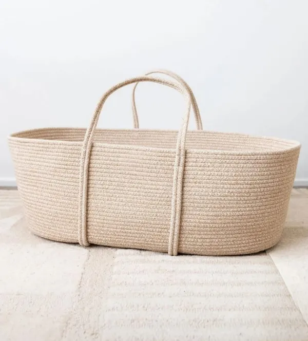 Cotton_Rope/_Jute_/Small_Dry_grass/Natural_Cane/Chic_Dry_Grass_Bag/Cotton_Rope_Woven_Blanket_Storage_For_Living_Room,Beige_Basket