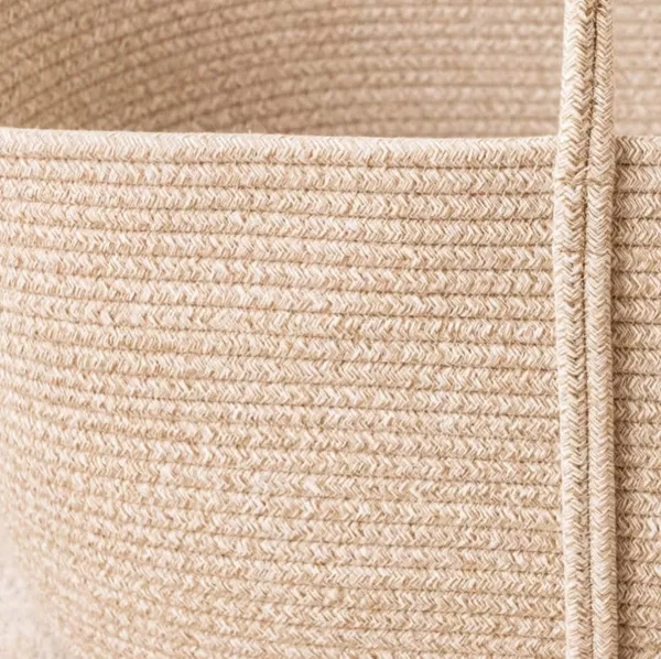Cotton_Rope/_Jute_/Small_Dry_grass/Natural_Cane/Chic_Dry_Grass_Bag/Cotton_Rope_Woven_Blanket_Storage_For_Living_Room,Beige_Basket