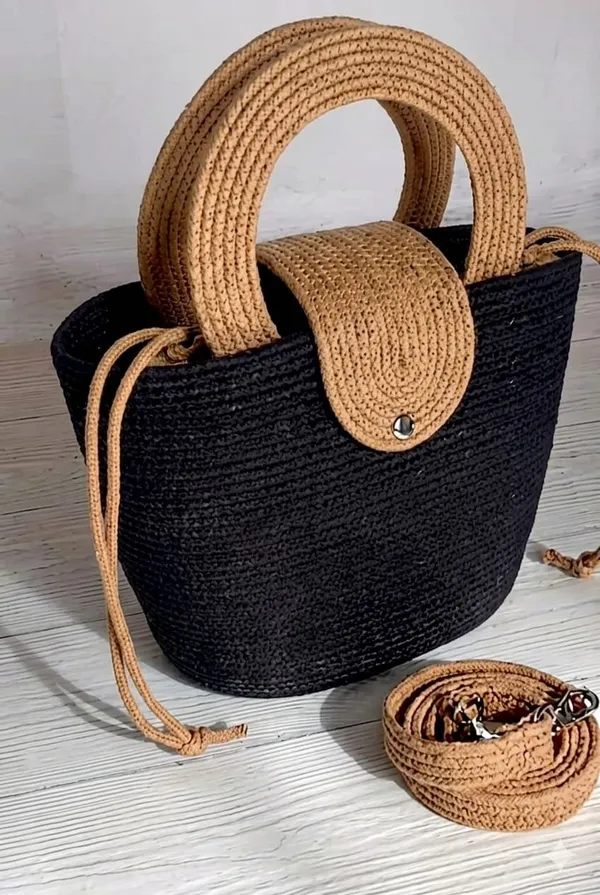 Cotton_Rope_Handmade_Cotton_rope__ring_design_bag___Rope_Crossbody_-_Bho_Summer_Pures_Handmade_Claret_Woven_Straw_Bag:_Boho_Wooden_Handle_Purse