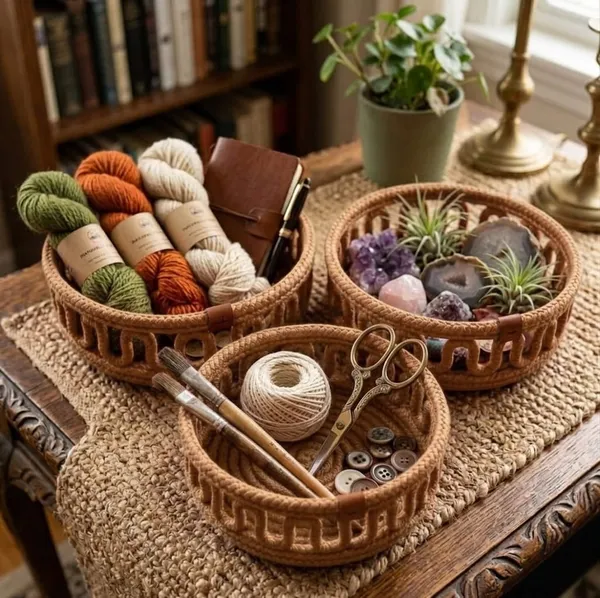 Cotton_Rope_Handmade_Cotton_rope_round_design_bowl___Rope_Crossbody_-_Bho_Summer_Pures_Handmade_Claret_Woven_Straw_bowl:_Boho_Wooden_bowl_set