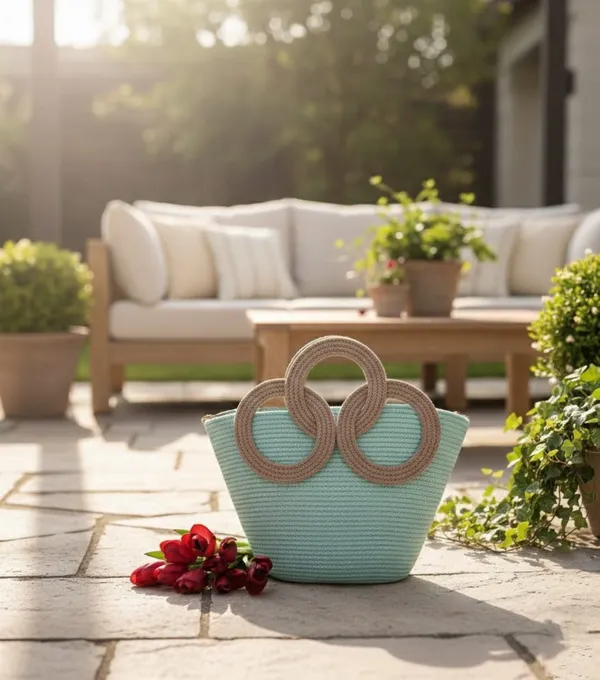 Cotton_rope_boho_fancy_handbag_stlish_handmade_.Handmade_cotton_cored_corssbody_Bags_small_purse_with_gold_chain_strap_and_strap_and_clasp,_Elegant_shoulder_bag,
