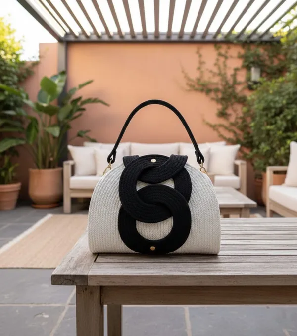 Cotton_rope_boho_fancy_handbag_stlish_handmade_.Handmade_cotton_cored_corssbody_Bags_small_purse_with_gold_chain_strap_and_strap_and_clasp,_Elegant_shoulder_bag,