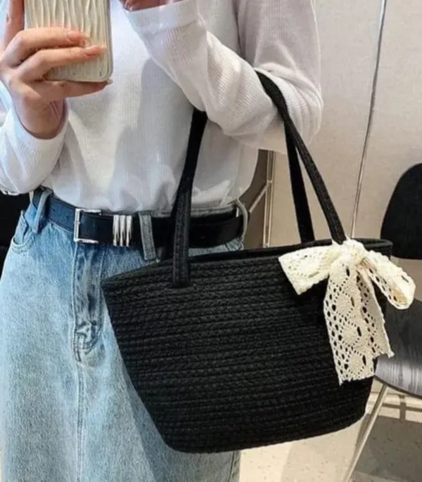 Women_CUTE_FANCY_Bucket_Bag_Casual_Woven_Beach_Handbag_Handmade_Small_Dry_grass/Natural_Cane/Chic_Dry_Grass_bag/handbag_from_Manipur/carry_tote_bag_Sling_Bags_White-Crtoon