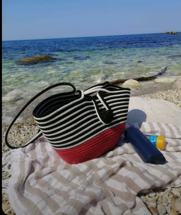 Cotton_Rope_Handmade_Cotton_rope_bag___Rope_Crossbody_-_Bho_Summer_Pures_Handmade_Claret_Woven_Straw_Bag:_Boho_Wooden_Handle_Pures_BLACK_WHITE_RED