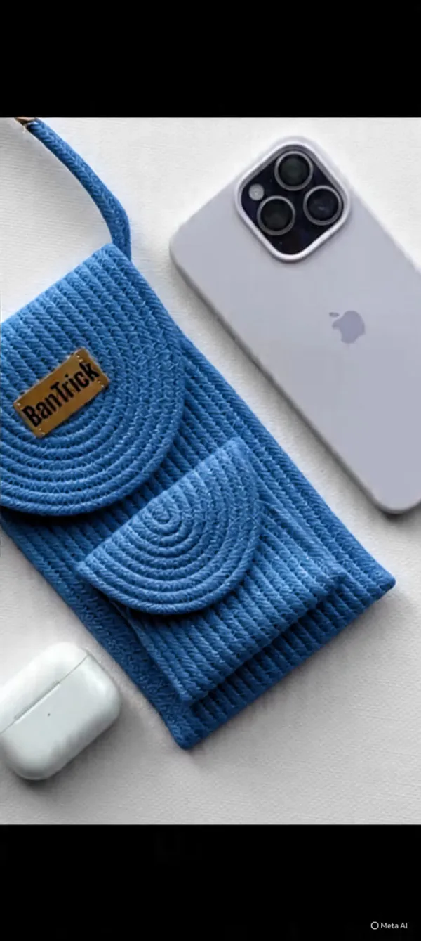 Bantrick Woman's Jute Mobile Phone Holder Pocket Wallet Hand Pures Clitch  Crossbody Sling Sling Bag For Girls Side Shoulder Small  Crossbody