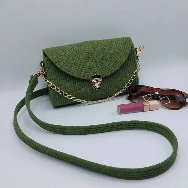 Handmade_cotton_cored_corssbody_Bags_small_purse_with_gold_chain_strap_and_strap_and_clasp,_Elegant_shoulder_bag,