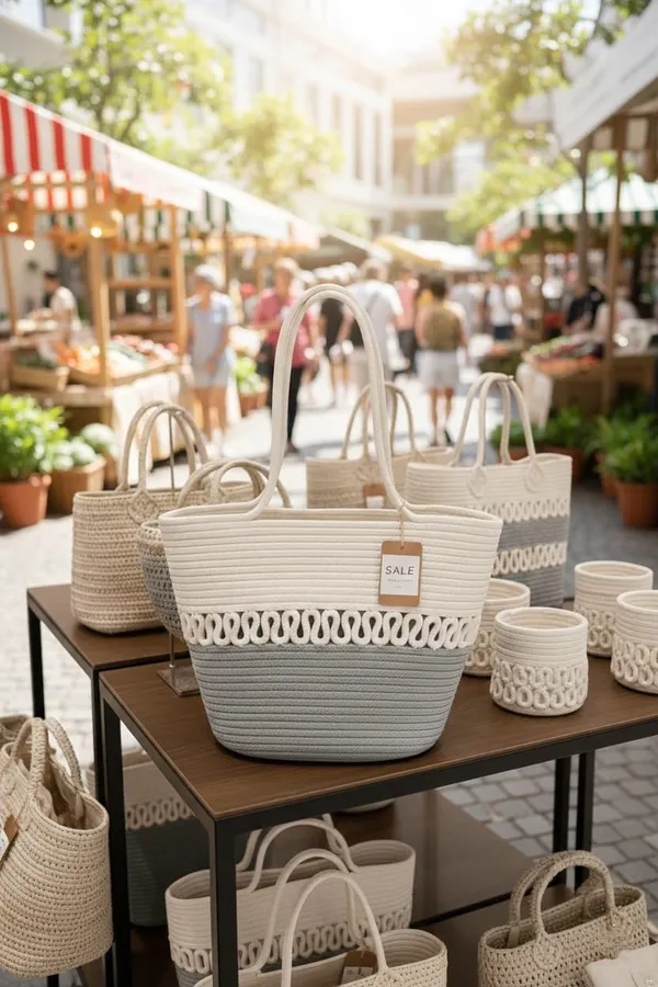 White-Grey_Jute_&_Cotton_Bag_-_Bantrick_Chic_Handbag