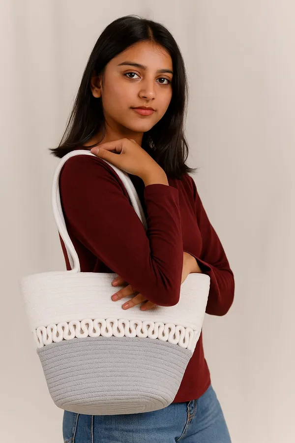 White-Grey_Jute_&_Cotton_Bag_-_Bantrick_Chic_Handbag