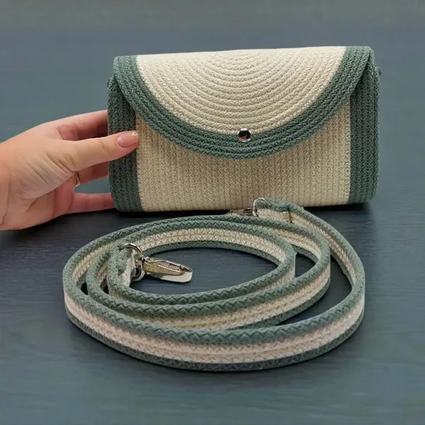 Handmade_cotton_cored_corssbody_Bags_small_purse_with_gold_chain_strap_and_strap_and_clasp,_Elegant_shoulder_bag,