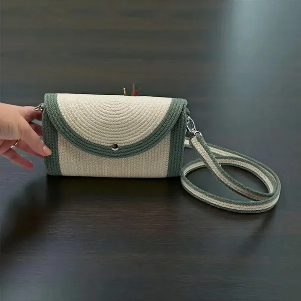 Handmade_cotton_cored_corssbody_Bags_small_purse_with_gold_chain_strap_and_strap_and_clasp,_Elegant_shoulder_bag,