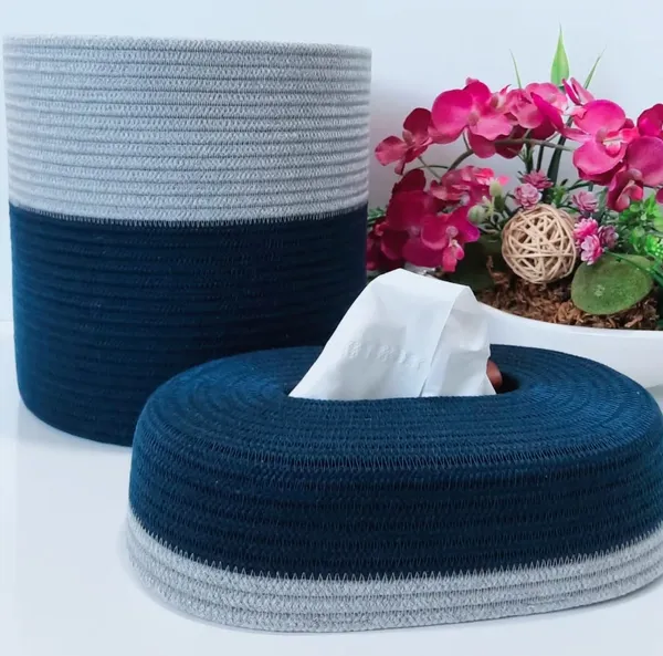 Braided_Blue_Set_Of_Basket_&_Tissue_Box