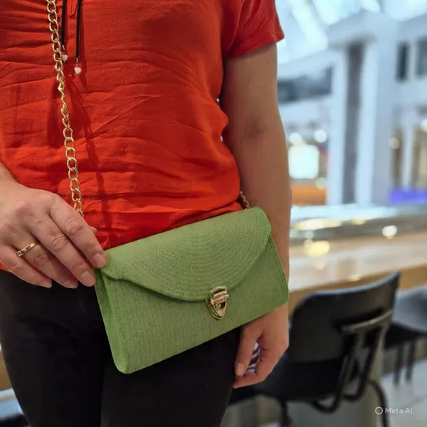 Handmade_cotton_cored_corssbody_Bags_small_purse_with_gold_chain_strap_and_strap_and_clasp,_Elegant_shoulder_bag,