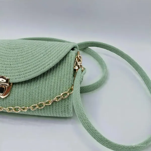 Handmade_cotton_cored_corssbody_Bags_small_purse_with_gold_chain_strap_and_strap_and_clasp,_Elegant_shoulder_bag,
