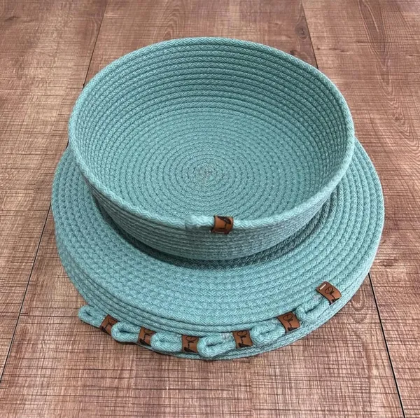 Cotton_Rope/_Jute_/Small_Dry_grass/Natural_Cane/Chic_Dry_Grass_Bag/Cotton_Rope_Woven_Boho_Farmhouse_Table_Mats_For_Dininig_Table_For-6,Kitchen_Décor,_Washable_And_Handmade_Rustic_Table_Acessories_And_1_Bowl_Light_Green