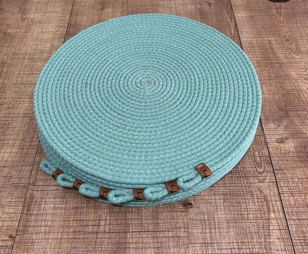Cotton_Rope/_Jute_/Small_Dry_grass/Natural_Cane/Chic_Dry_Grass_Bag/Cotton_Rope_Woven_Boho_Farmhouse_Table_Mats_For_Dininig_Table_For-6,Kitchen_Décor,_Washable_And_Handmade_Rustic_Table_Acessories_And_1_Bowl_Light_Green