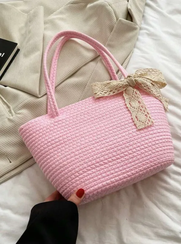 Sustainable_Satchels_Jute_&_Cotton_Women_Bag__pink_plaine