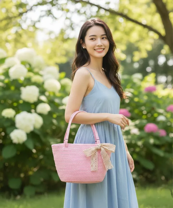 Sustainable_Satchels_Jute_&_Cotton_Women_Bag__pink_plaine