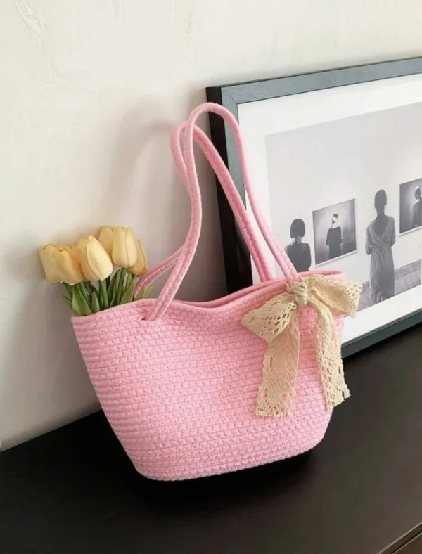 Sustainable_Satchels_Jute_&_Cotton_Women_Bag__pink_plaine