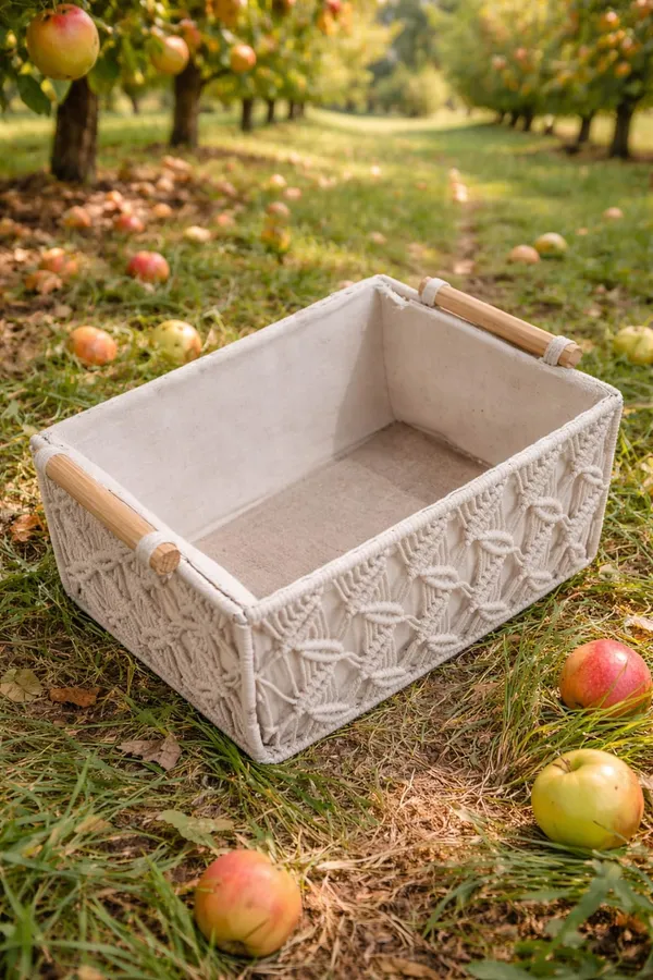 Macrame_storage_basket_Luxurious_Decorative_Organizer_Affordable_Home_décor_style_macrame_storage_basket_handmade_100%_cotton_macrame_storage_bucket_boho_hamper