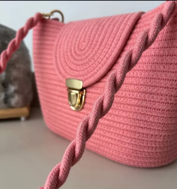 Cotton_Rope/_Jute_/Small_Dry_grass/Natural_Cane/Chic_Dry_Grass_Bag/Cotton_Rope_Woven_Bag_For_Women_Vibrant_Cotton_Rope_Handbag_Chic_Large_Tote_For_Women,Stylish_Carryall_&_Shoulder_Pink_+Golden-Button_Bag
