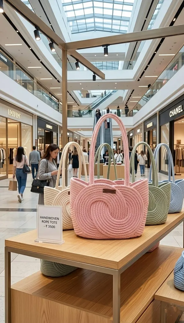 Cotton_rope_boho_fancy_handbag_stlish_handmade_.Handmade_cotton_cored_corssbody_Bags_small_purse_with_gold_chain_strap_and_strap_and_clasp,_Elegant_shoulder_bag,