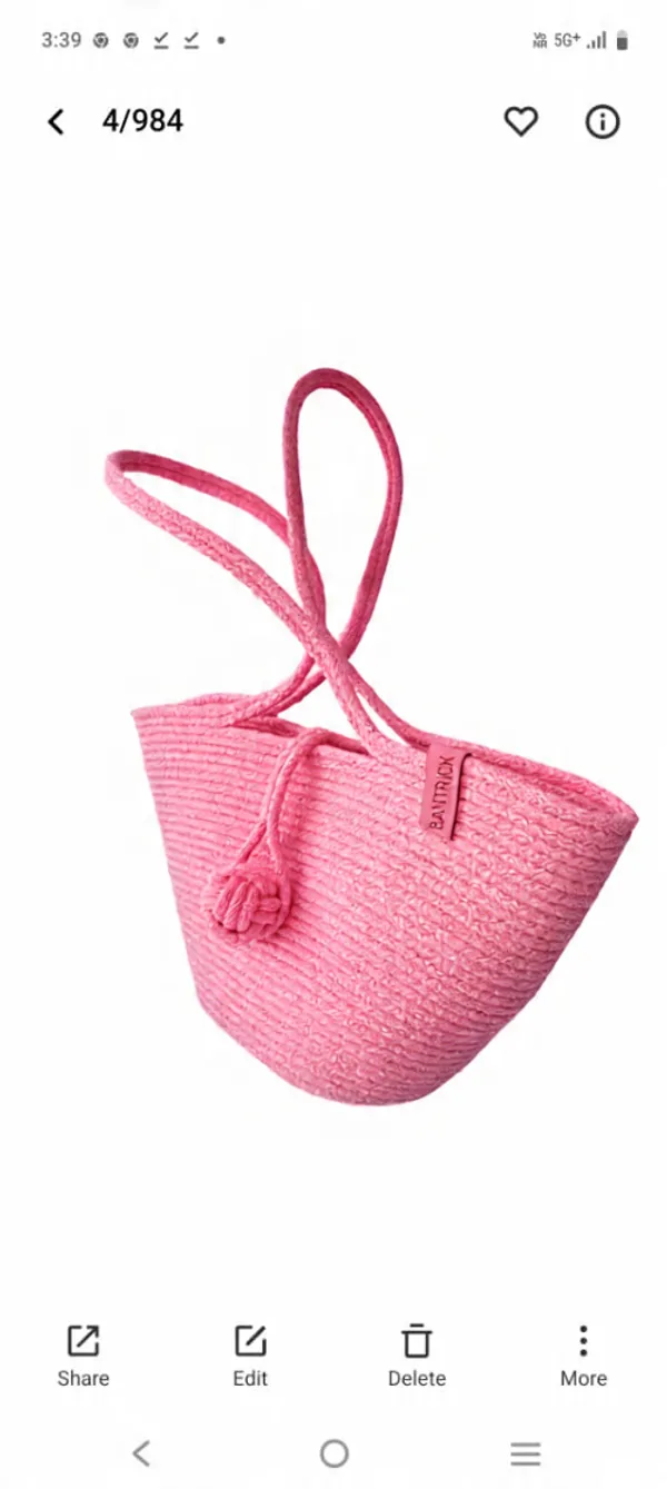 Women_CUTE_FANCY_Bucket_Bag_Casual_Woven_Beach_Handbag_Handmade_Small_Dry_grass/Natural_Cane/Chic_Dry_Grass_bag/handbag_from_Manipur/carry_tote_bag_Sling_Bags_White-Crtoon