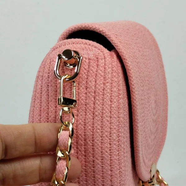 Handmade_cotton_cored_corssbody_Bags_small_purse_with_gold_chain_strap_and_strap_and_clasp,_Elegant_shoulder_bag,