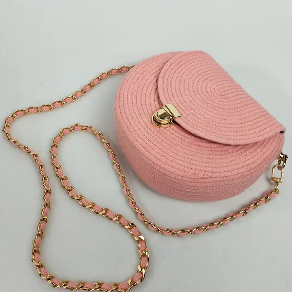 Handmade_cotton_cored_corssbody_Bags_small_purse_with_gold_chain_strap_and_strap_and_clasp,_Elegant_shoulder_bag,