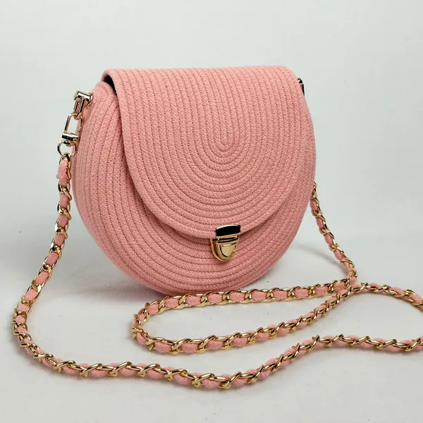 Handmade_cotton_cored_corssbody_Bags_small_purse_with_gold_chain_strap_and_strap_and_clasp,_Elegant_shoulder_bag,