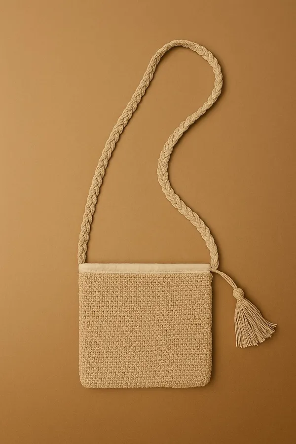 Rafia_Macrame_Sling_Handmade_handbag_Small_Dry_grass/Natural_Cane/Chic_Dry_Grass_bag/handbag_from_Manipur/carry_tote_bag_Sling_Bags_White-Crtoon