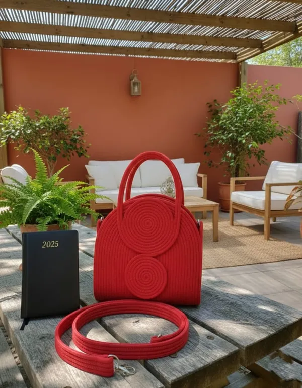 Cotton_rope_boho_fancy_handbag_stlish_handmade_.Handmade_cotton_cored_corssbody_Bags_small_purse_with_gold_chain_strap_and_strap_and_clasp,_Elegant_shoulder_bag,
