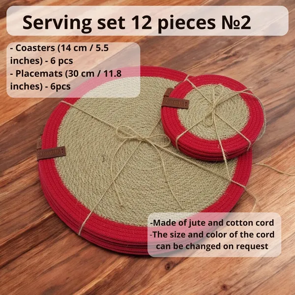 Cotton_Rope_Table_Mats_Kitchen_&_Christmas:_Décor_plece_mat_set_of_6;_round_woven_placemats_,_round_placemats;_Dining_table_mast