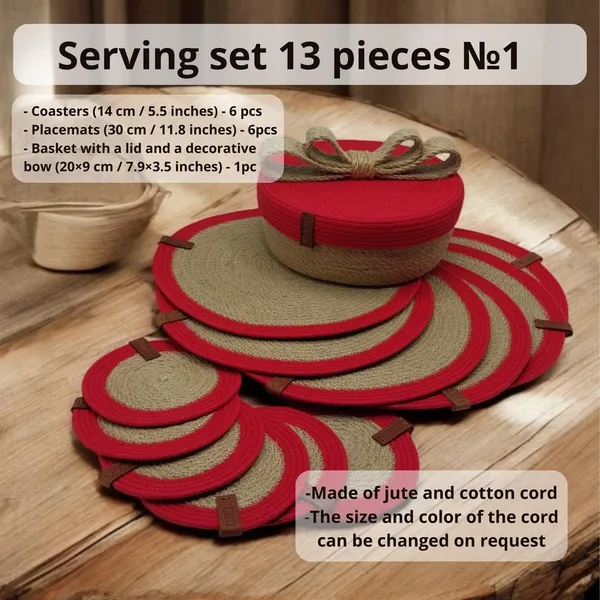 Cotton_Rope_Table_Mats_Kitchen_&_Christmas:_Décor_plece_mat_set_of_6;_round_woven_placemats_,_round_placemats;_Dining_table_mast