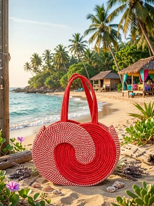 Cotton_Rope_Handmade_Cotton_rope__ring_design_bag___Rope_Crossbody_-_Bho_Summer_Pures_Handmade_Claret_Woven_Straw_Bag:_Boho_Wooden_Handle_Purse