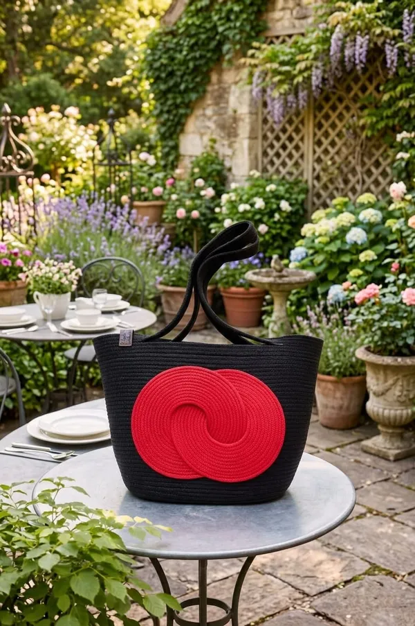 Cotton_Rope_Handmade_Cotton_rope_bag___Rope_Crossbody_-_Bho_Summer_Pures_Handmade_Claret_Woven_Straw_Bag:_Boho_Wooden_Handle_Pures_RED_;BLACK