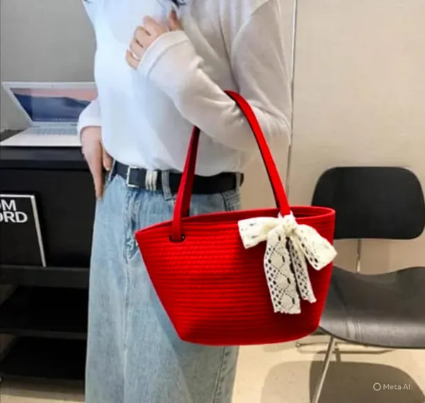 Women_CUTE_FANCY_Bucket_Bag_Casual_Woven_Beach_Handbag_Handmade_Small_Dry_grass/Natural_Cane/Chic_Dry_Grass_bag/handbag_from_Manipur/carry_tote_bag_Sling_Bags_White-Crtoon